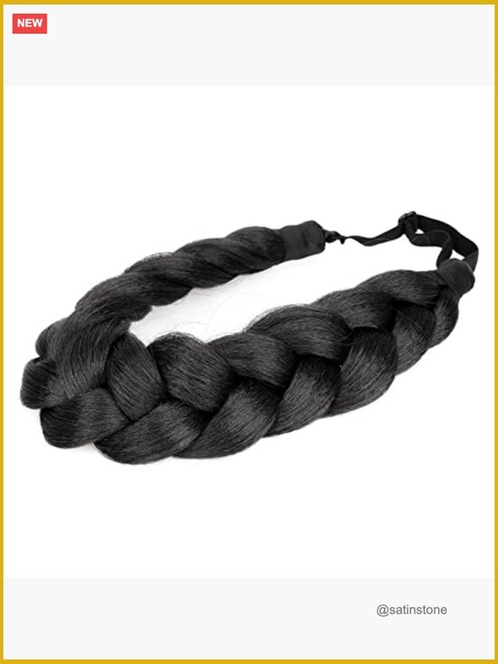 Thick 2 Strands Synthetic Hair Braided Headband Hairpiece main image 4